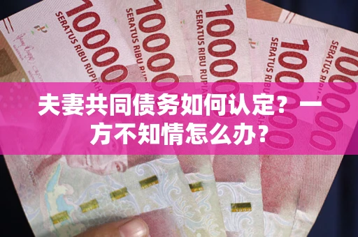 济南夫妻共同债务如何认定？一方不知情怎么办？