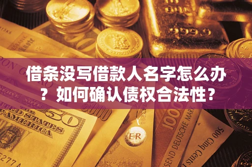 济南借条没写借款人名字怎么办？如何确认债权合法性？