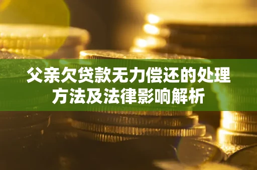 济南父亲欠贷款无力偿还的处理方法及法律影响解析