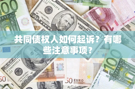 济南共同债权人如何起诉？有哪些注意事项？